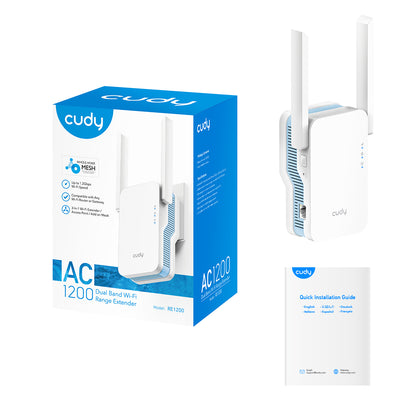 AC1200 Dual Band Range Extender, Model: RE1200 - RE3000