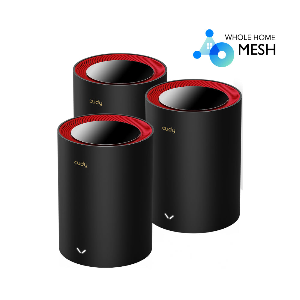 AX3000 2.5G Dual Band Wi-Fi 6 Mesh System, Model: M3000 3-Pack