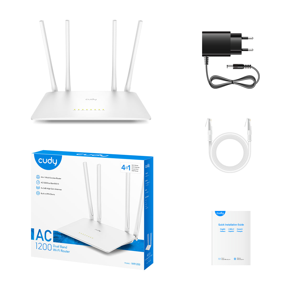 AC1200 Wi-Fi Router, Model: WR1200 - WR3000