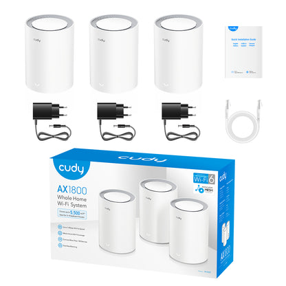 AC1200 Dual Band Whole Home Wi-Fi Mesh System, Model: M1300 3-Pack - AC1200-1