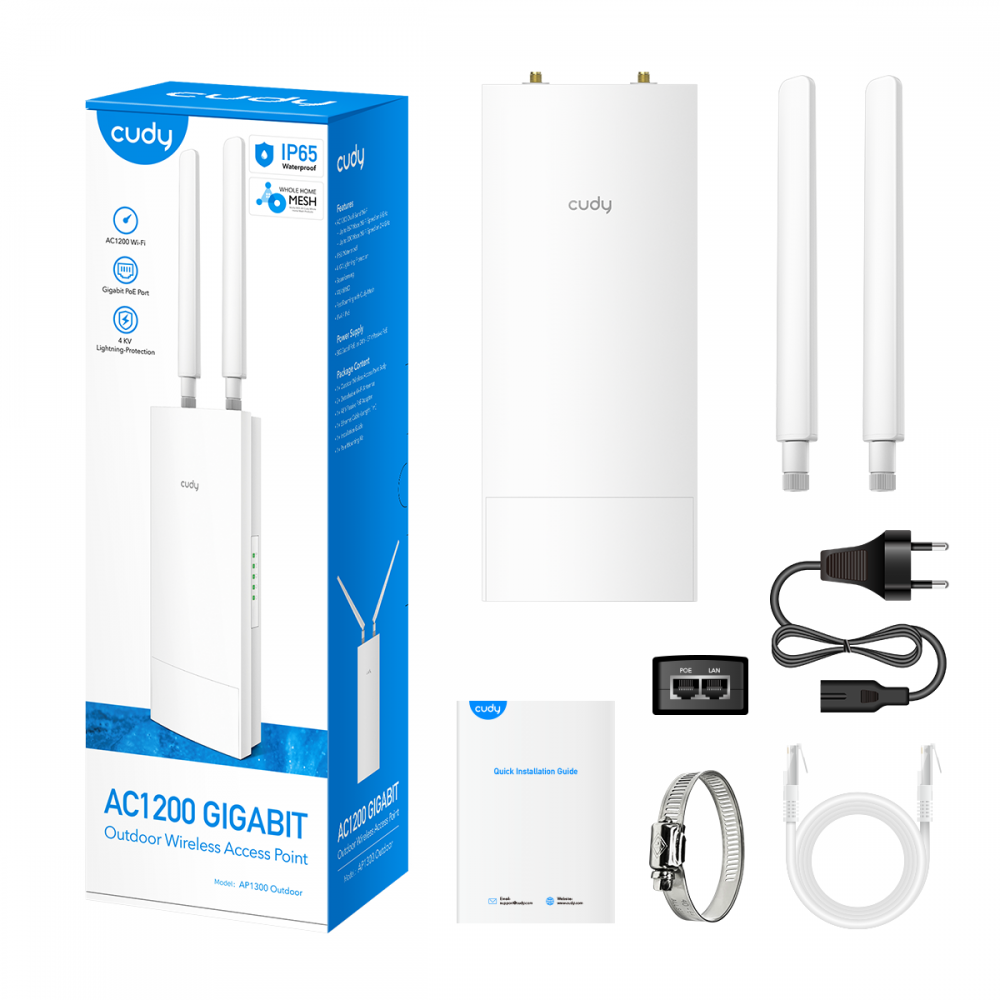 Outdoor AC1200 Gigabit Wireless Access Point, Model: AP1300 Outdoor