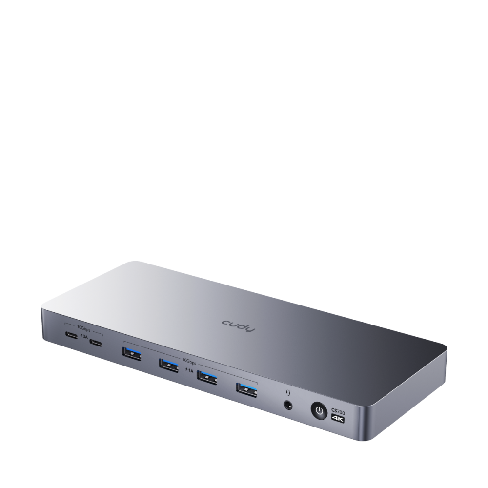 13-IN-1 10 Gbps USB-C Dual 4K Docking Station with 100 W PD, Model: CS700